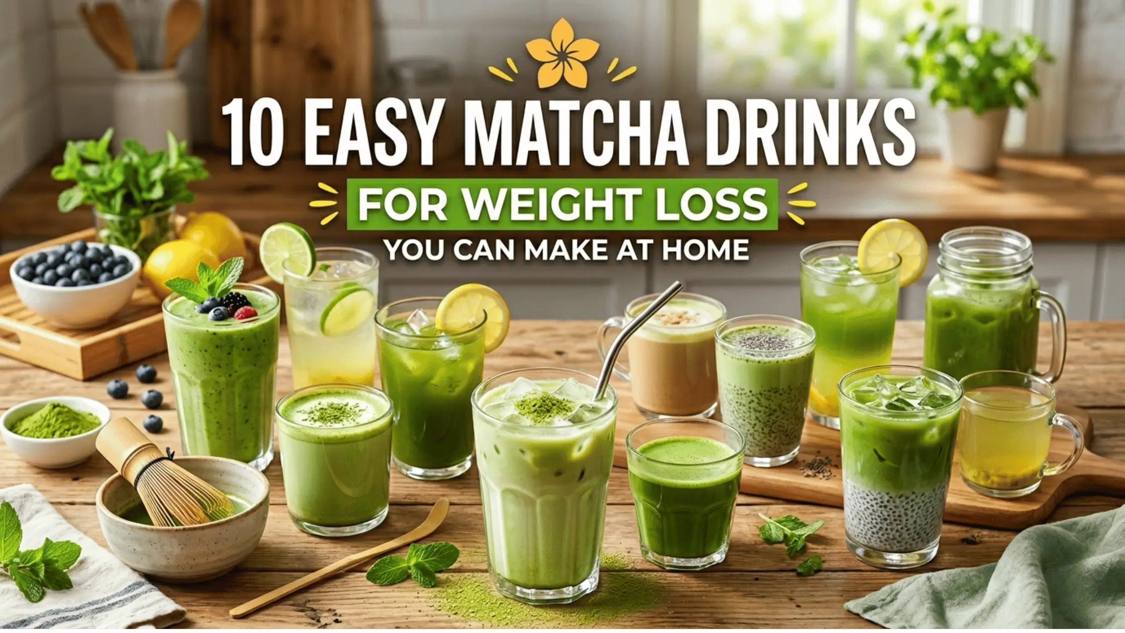 10 Easy Matcha Drinks for Weight Loss You Can Make at Home, matcha drinks, matcha latte, matcha recipes