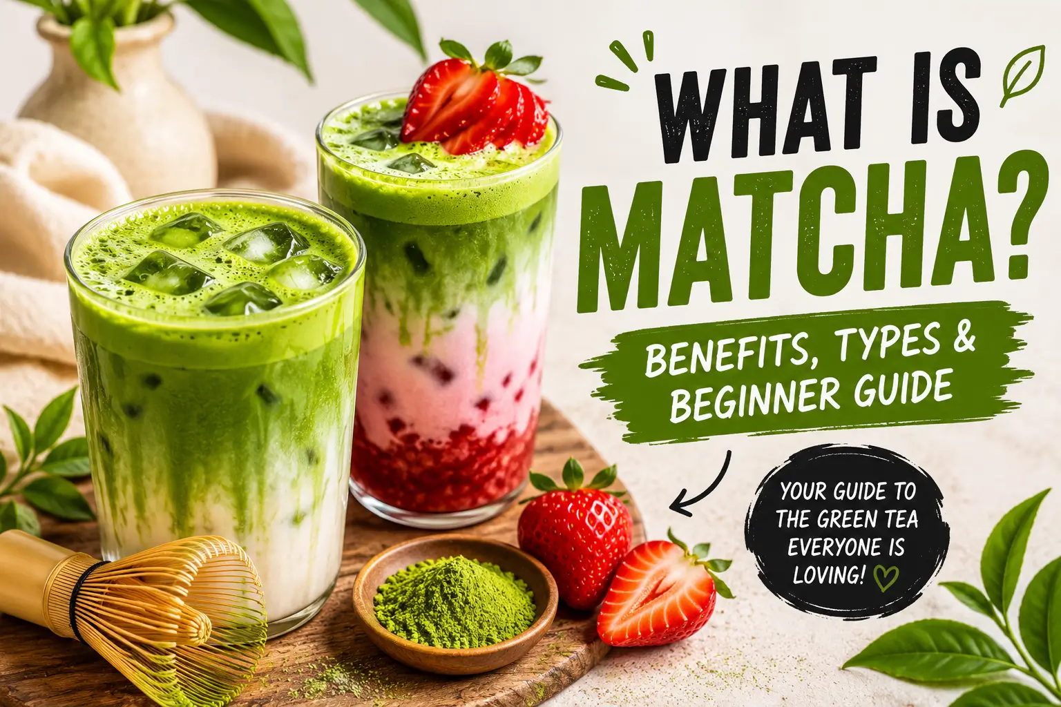 what is matcha, matcha benefits, matcha types, and matcha product